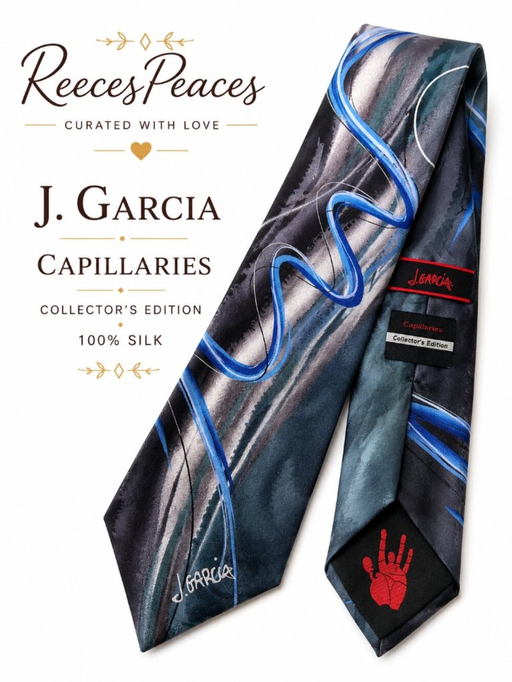 J. Garcia Capillaries Collector’s Edition 100% Silk Tie